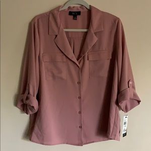 Dress top in blush X-large